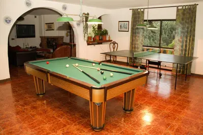 a room with a pool table with balls on it at Belo Horizonte in Luz