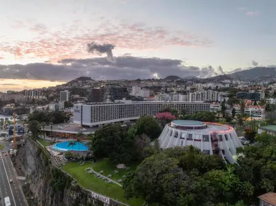 a view of a city with a building at Pestana Casino Park Hotel & Casino in Funchal