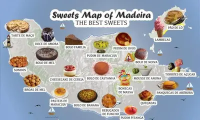 a map of maldives with the best snacks at migs'place in Arco da Calheta