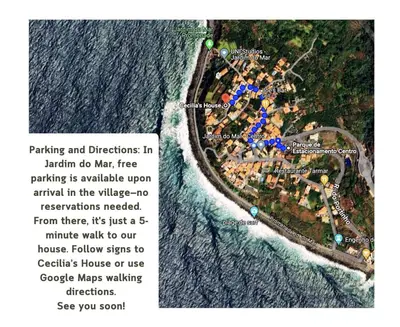 a map of a island in the water at Cecília's House in Jardim do Mar