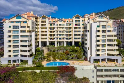 an aerial view of a large apartment building at Arcadas III by An Island Apart in Funchal