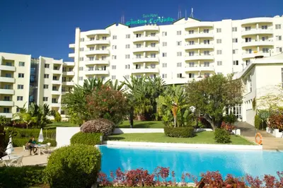 a view of the hotel from the garden at Suite Hotel Jardins Da Ajuda in Funchal
