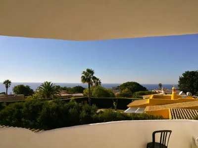 a view of the ocean from a balcony at Porto Mos Residence in Lagos