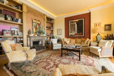 a living room filled with furniture and a fireplace at CASA DA LEVADA in Funchal