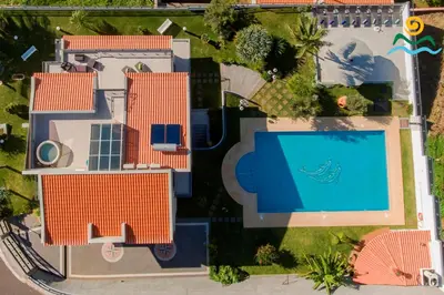 an overhead view of a swimming pool in a house at OurMadeira - BelAir in Funchal