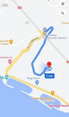 a map of the pingo dog attraction at Les Terrasses Suites in Calheta