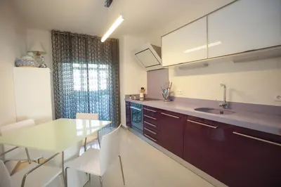 a kitchen with a sink and a counter top at Marvelous Ocean View in Funchal