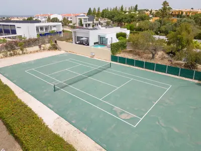 an overhead view of a tennis court at Bela Vista da Luz 17 by Destination Algarve in Luz