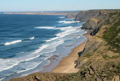 an aerial view of the ocean and a beach at CASA DIAS in Vila do Bispo