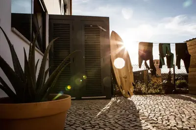 a door to a house with a plant in front of it at maresoul - Ferienapartment soul in Raposeira