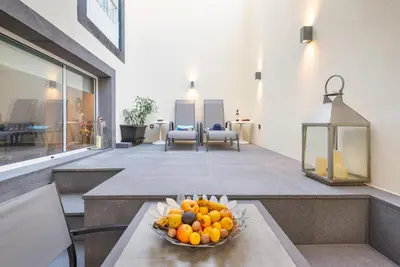 a bowl of oranges on a table in a room at OLD TOWN Apartment W Interior Terrace - Barreirinha in Funchal