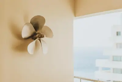 a ceiling fan hanging on a wall at Cliff by Madeira Best Apartments in Funchal
