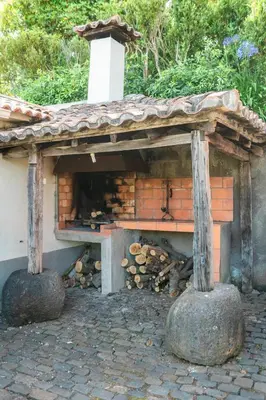 an overhead view of a house with a roof at Casa da Tia Clementina in Santana