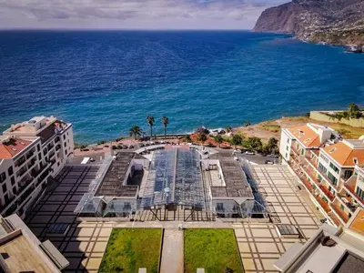 an aerial view of the ocean and buildings at Centromar Bella Vista by Atlantic Holiday in Funchal