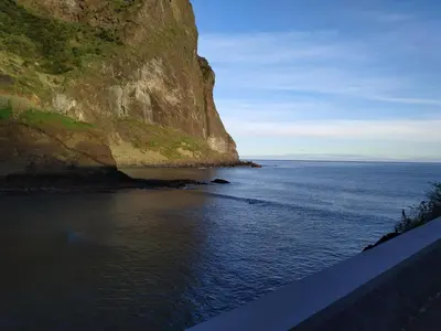 a view of the ocean and a cliff at Souza Beach Apartment - Porto da Cruz - Studio & Suite in Porto da Cruz