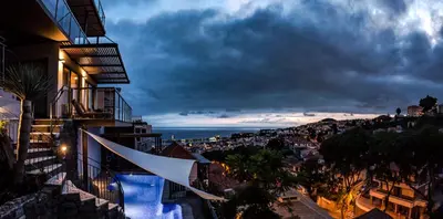 a view of the ocean from a balcony of a building at Number 15 Ocean & City View Villas in Funchal