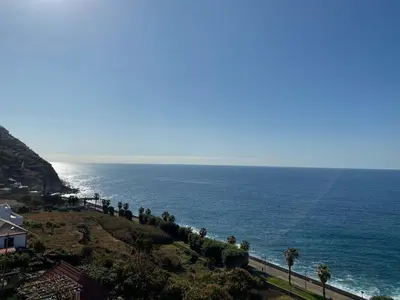 a view of the ocean from a hill at CASA DO MAR in Jardim do Mar