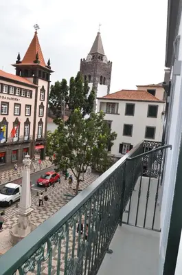 a balcony with a view of a city street at Edificio Charles 202 in Funchal