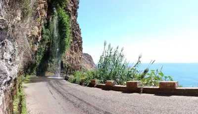 a dirt road on the side of a mountain at Casas Floeca in Ponta do Sol