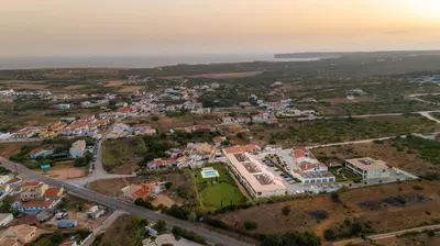 an aerial view of a small town with houses at Apartamento 7 Mares com 2 Quartos in Sagres
