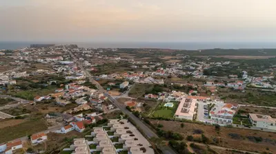 an aerial view of a city with houses at Apartamento 7 Mares com Suite in Sagres