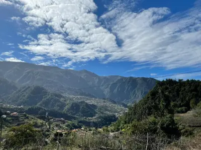 a view of a valley in the mountains at Zef's chalet in Senhora do Rosário