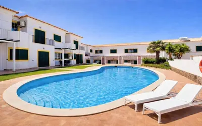 a swimming pool in the backyard of a villa at Casadaluz 18 in Luz