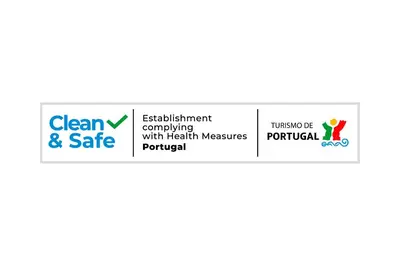 a diagram of the clean and safe logos at Casa Skyline by An Island Apart in Caniço