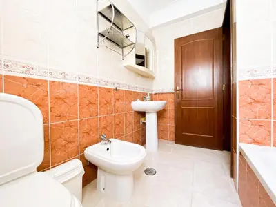 a bathroom with a toilet and a sink at Simple Beach Lovers' Retreat in Espiche #1888 in Espiche