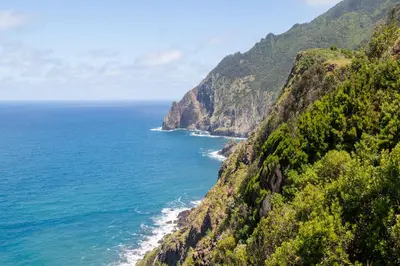 a view of the ocean from a mountain at Marques studio in Porto da Cruz