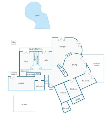 a floor plan of a house at Villa Sounia by Villa Plus in Lagos