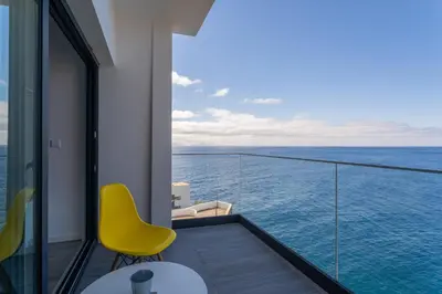 a balcony with a view of the ocean at FLH Fantastic Ocean View with Balcony in Santa Cruz