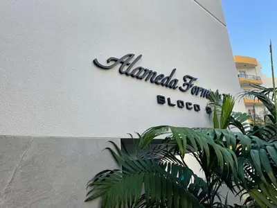 a sign on the side of a building at Pool view apartment in Funchal