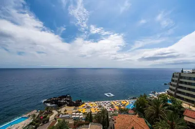 a view of the ocean from a resort at Funchal Sea View I by An Island Apart in Funchal