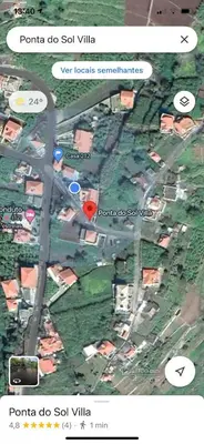 a screenshot of a map of a neighborhood at Studio privado com vista mar e montanha in Ponta do Sol