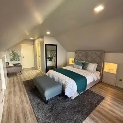 Studio privado com vista mar e montanha