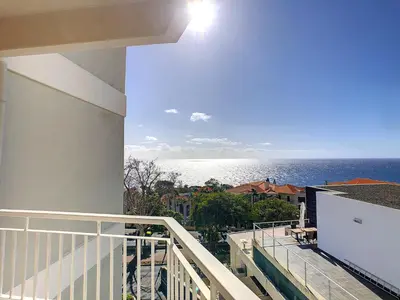 a balcony with a view of the ocean at Lido Life Apartment by LovelyStay in Funchal