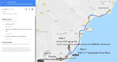 a map of the proposed route for the proposed interchange at Casa Da Atalaia in Caniço