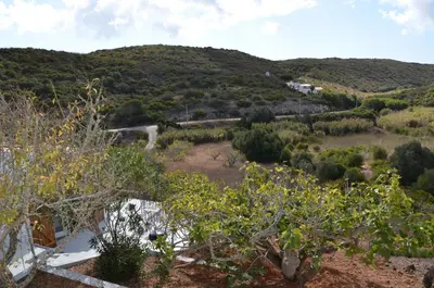 a view from the roof of a house with a mountain at Nature&Soul - MAR in Vila do Bispo