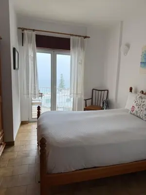 a view of the ocean from a balcony at M&M's Cosy apartment - Sea view in Luz