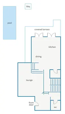 a schematic diagram of a house at Villa Old Town by Villa Plus in Funchal