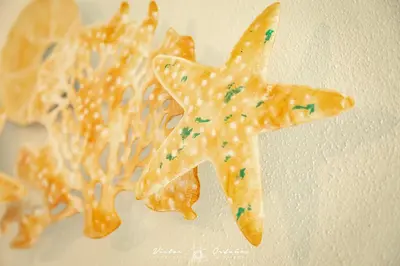 a star shaped cookie with green sprinkles on it at Wayra Lodge [Samay] A different sunset every day in Raposeira