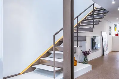 a staircase in a house with white walls at Casa do Batente - By WeHost in Funchal