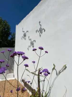 a picture of a woman with a tongue on a wall at Palm View Guesthouse, adults only in Luz