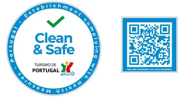 a badge for a clean and safe logo at Casinha do Barreiro - Cosy Private Cottage in Vila do Porto
