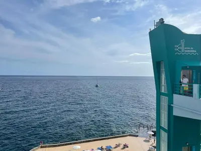 a view of the ocean from a cruise ship at Fort Traditional Guest House in Funchal