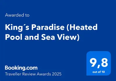 a screenshot of a cell phone with the kings paradiseokedpod and sea view at King´s Paradise (Heated Pool and Sea View) in Estreito da Calheta