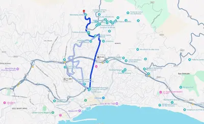 a map of the bruce trail at Studio Geek Villa - Open Space - 5m from 5 top attractions - Pool all year round, Dining Pergola, Barbecue - Funchal Matrix Holiday Home in Funchal