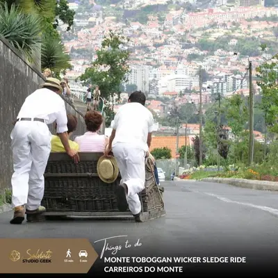 two men pushing a woman on the back of a truck at Studio Geek Villa - Open Space - 5m from 5 top attractions - Pool all year round, Dining Pergola, Barbecue - Funchal Matrix Holiday Home in Funchal