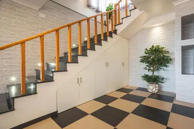 a kitchen with a black and white checkered floor at Paradise View by Atlantic Holiday in Funchal